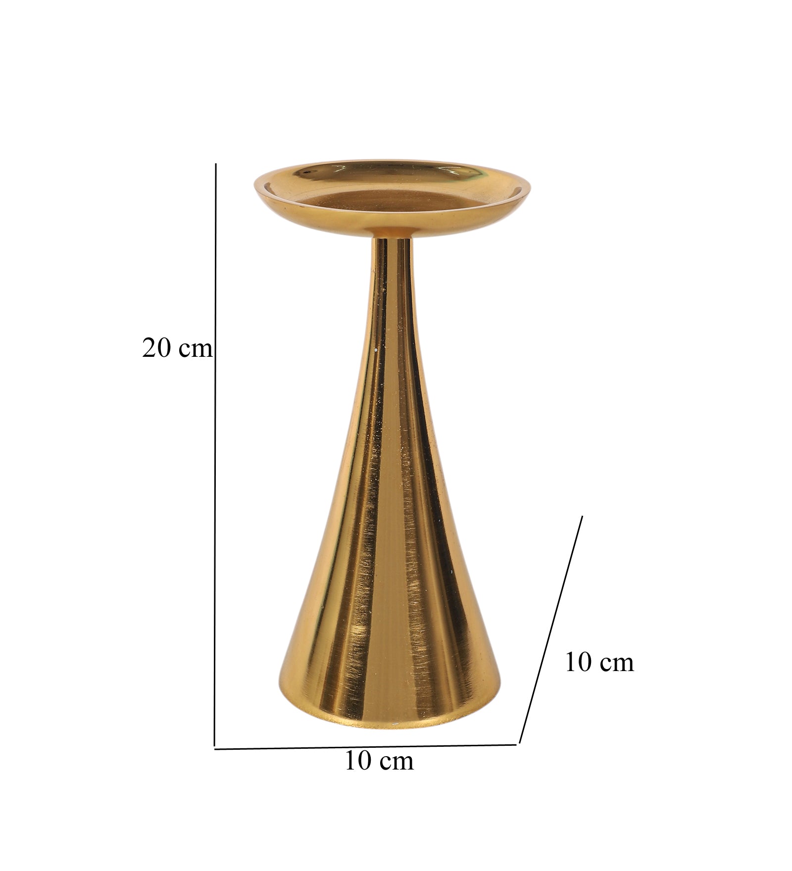 Aureus Petite Gold Pillar Candle Stand