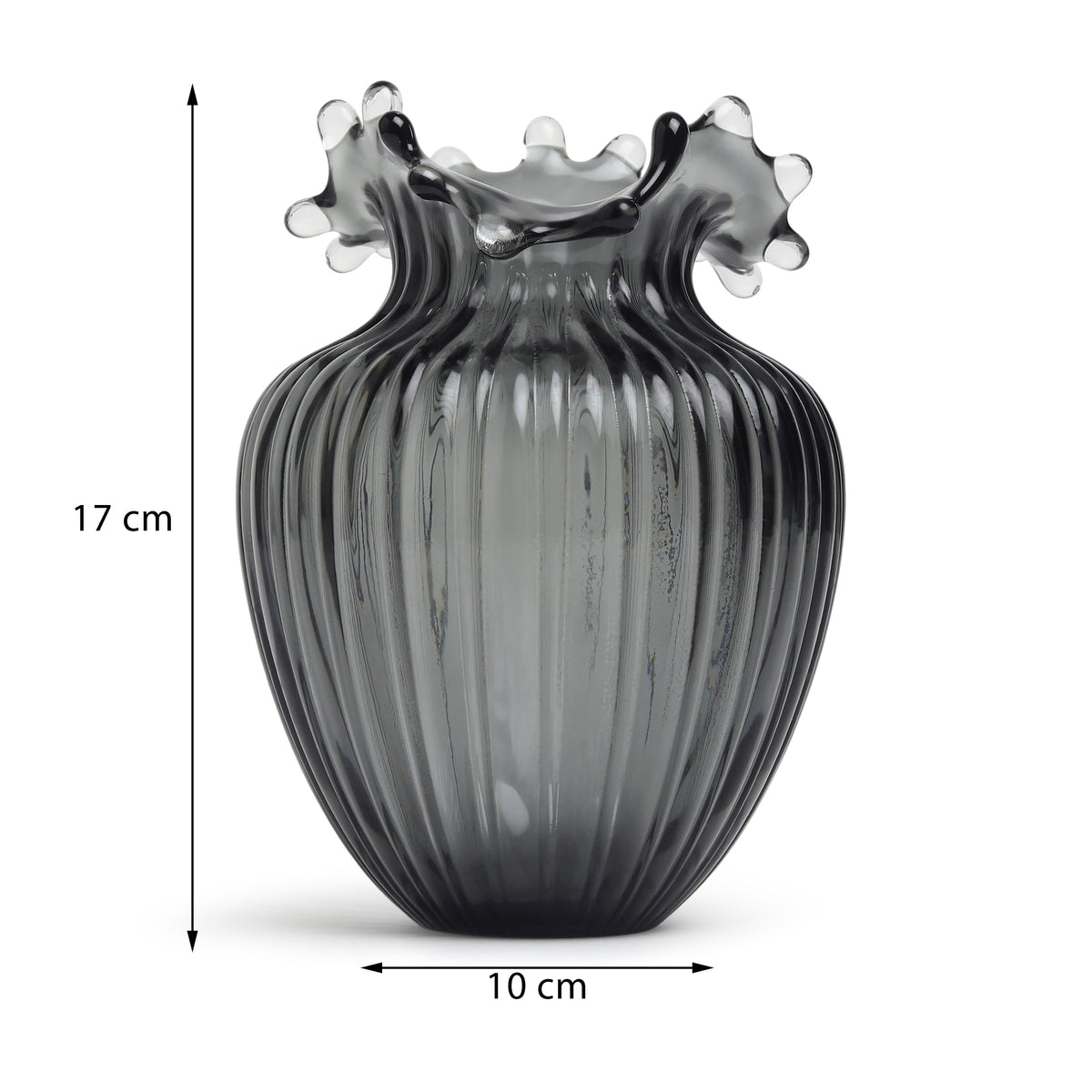 Gatsby Grey Glass Vase Small