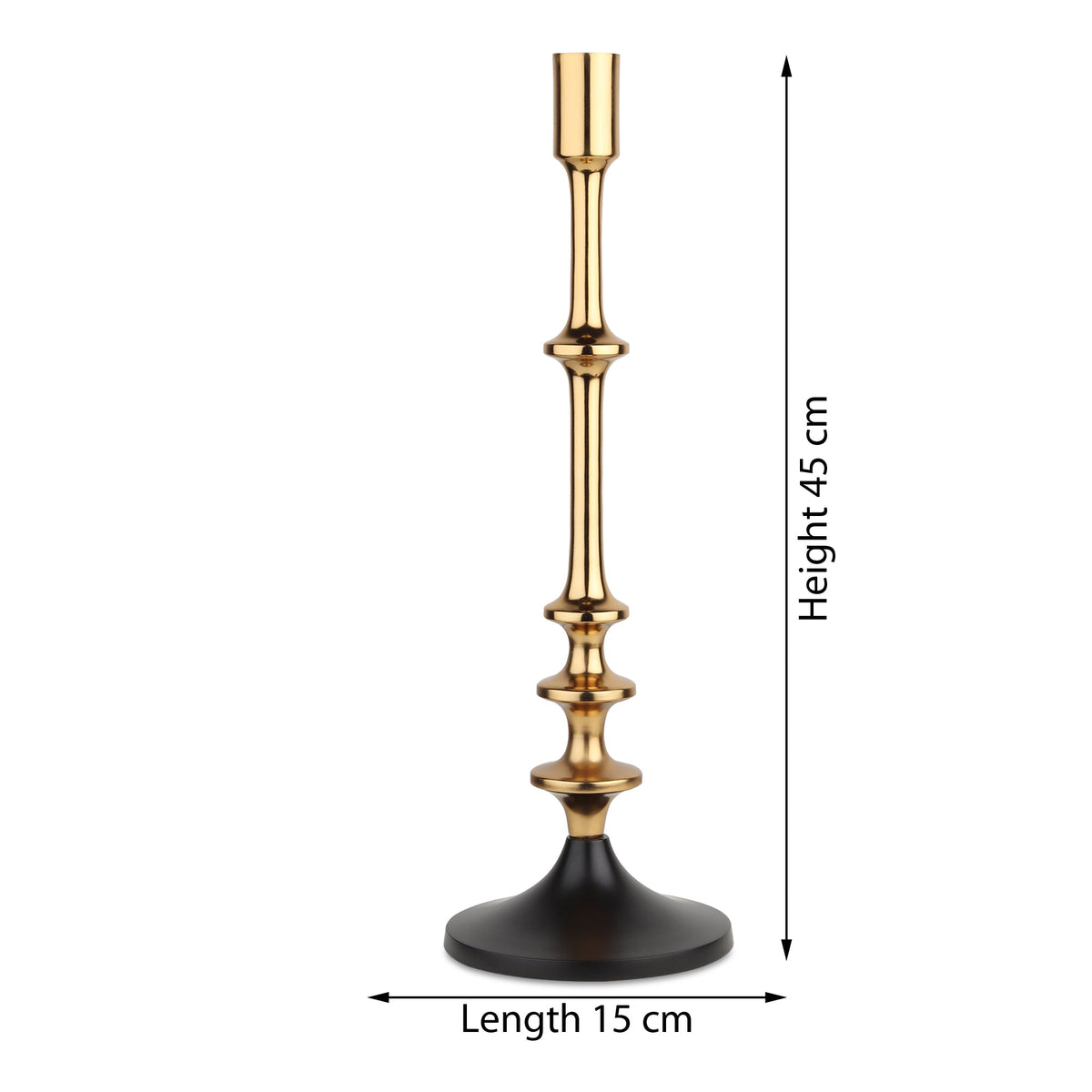 Aristea Gold Candle Holder Large M.M.I. OVERSEAS