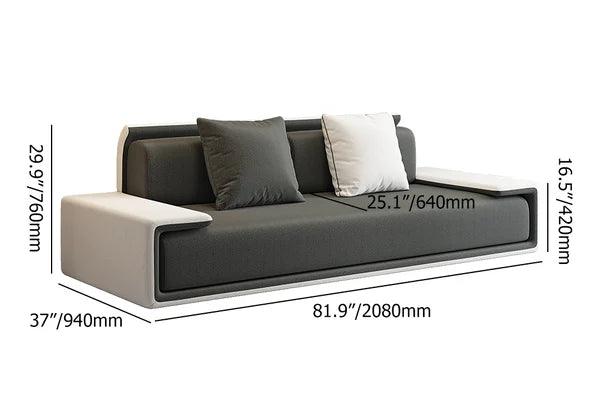 3-Seater Sofa Cotton Linen with Pillows - Ouch Cart