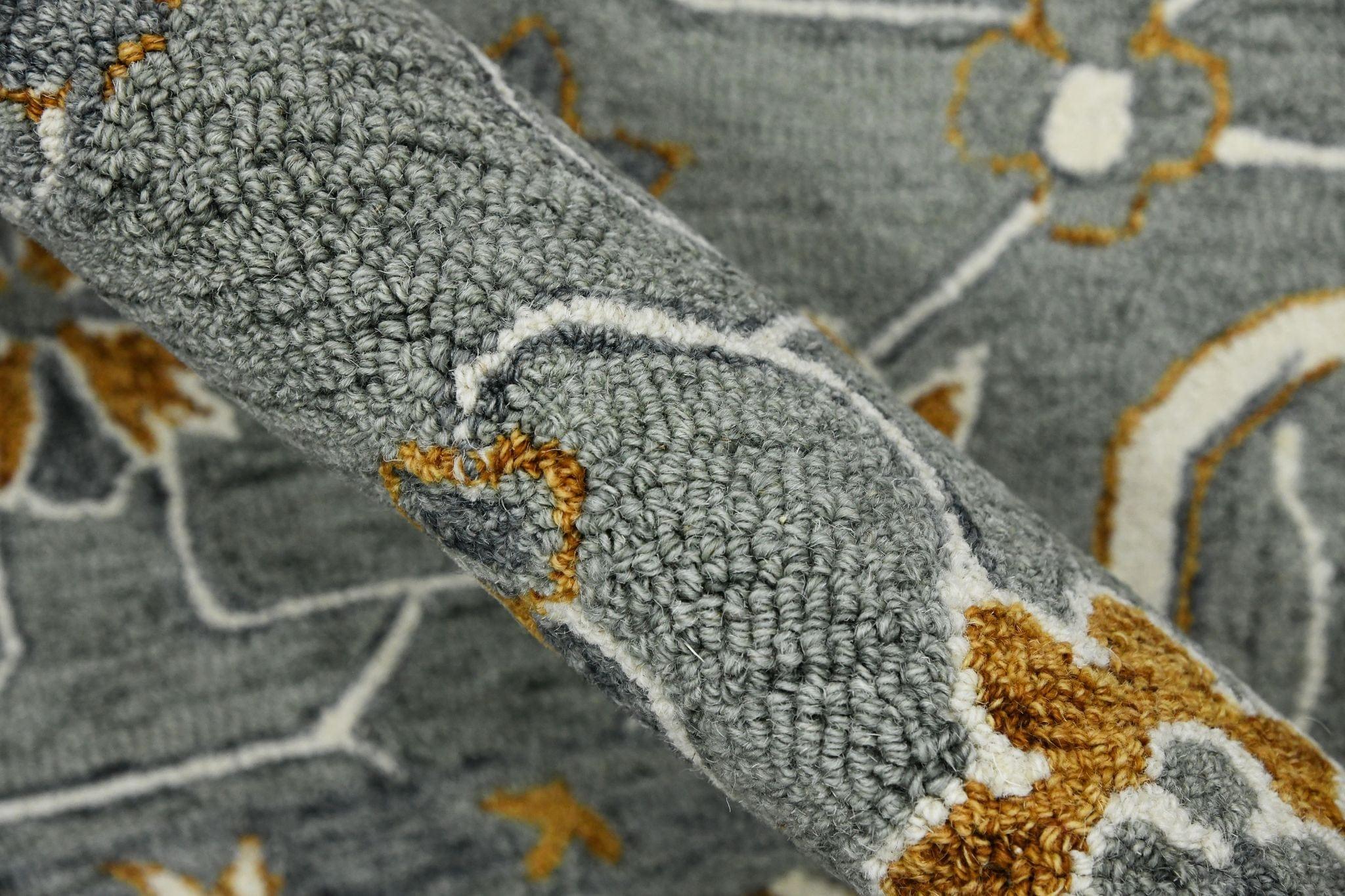 Orange Wool Romania 8X10 Feet Hand-Tufted Carpet - Rug - Ouch Cart