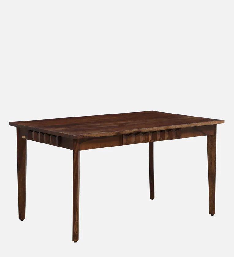 Sheesham Wood 6 Seater Dining Set In Provincial Teak Finish - Ouch Cart
