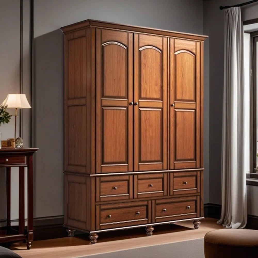 American style retro simple bedroom wardrobe