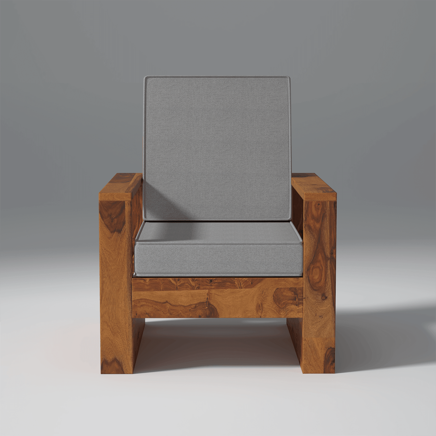 Geluk Sheesham Wood Sofa Set In Light Honey - Ouch Cart