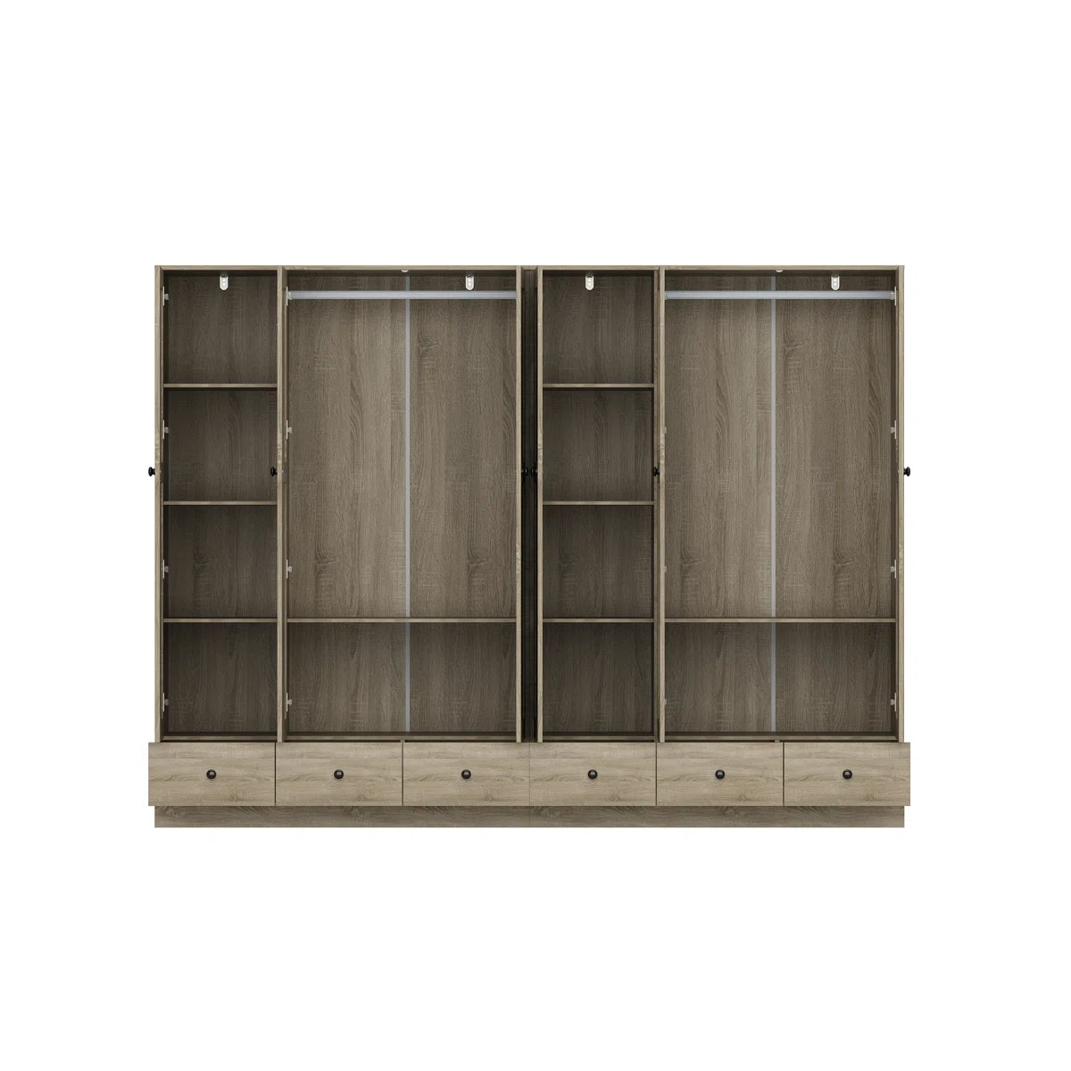 94.4 Inch Wide Large Wardrobe Spacious Bedroom Storage