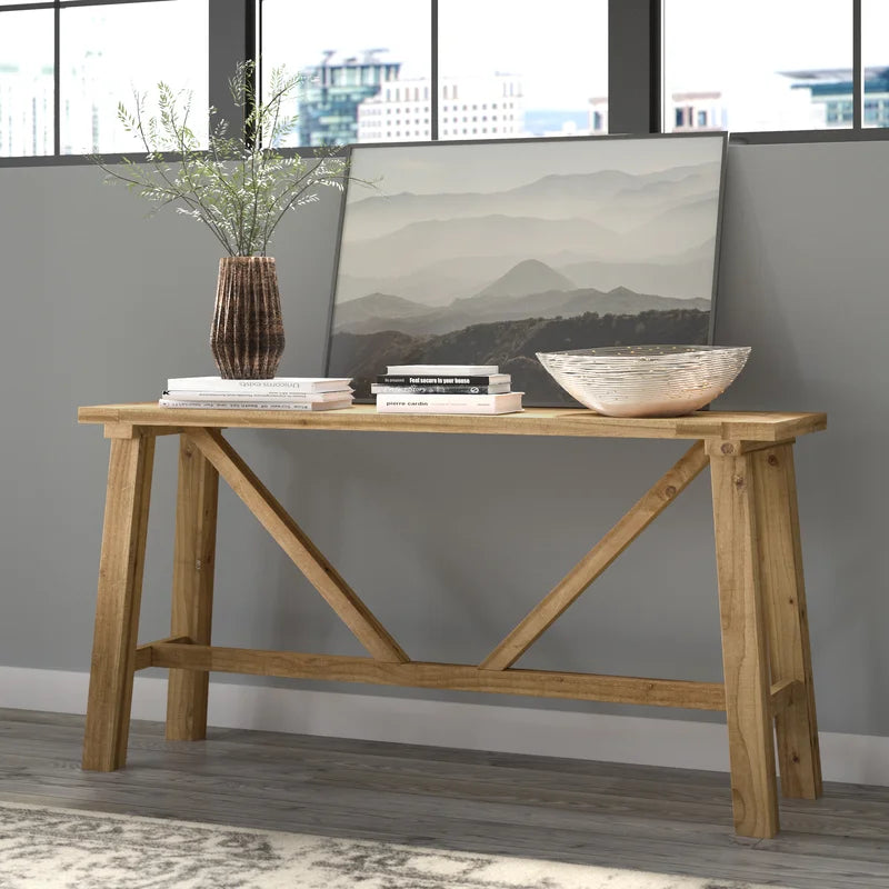 Koen Solid Wood Console Table Ouch Cart