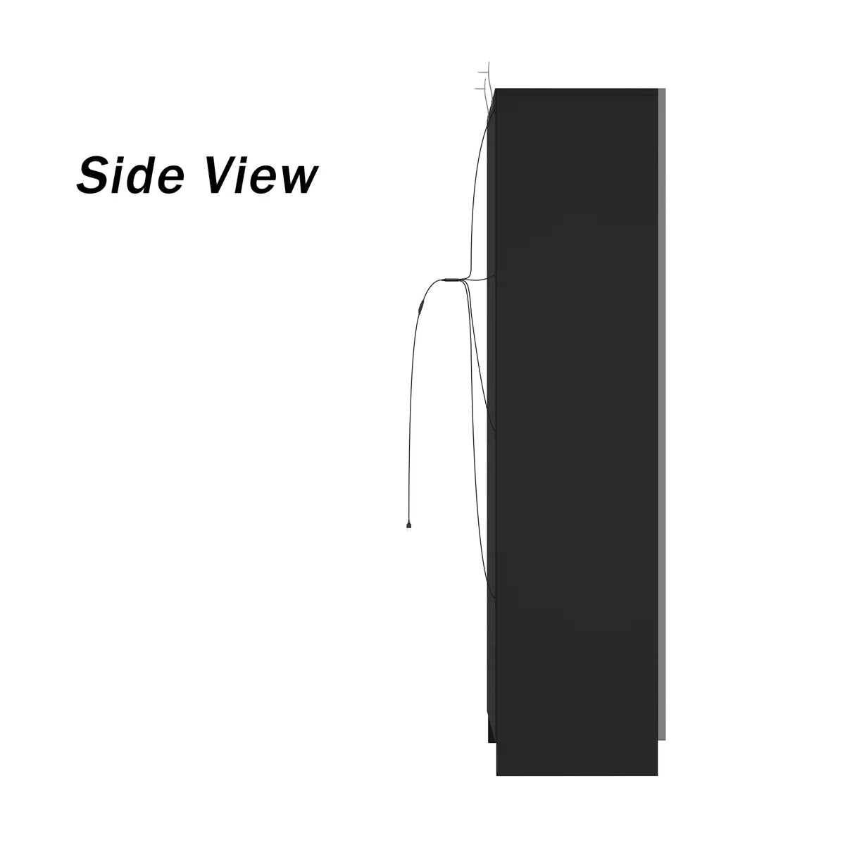 Maudena Glass Door Armoire – Elegant Wardrobe Cabinet with Built-in LED Lighting