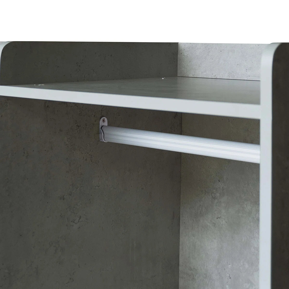 Open-Style Solid Wood Wardrobe – Spacious Bedroom Storage Solution
