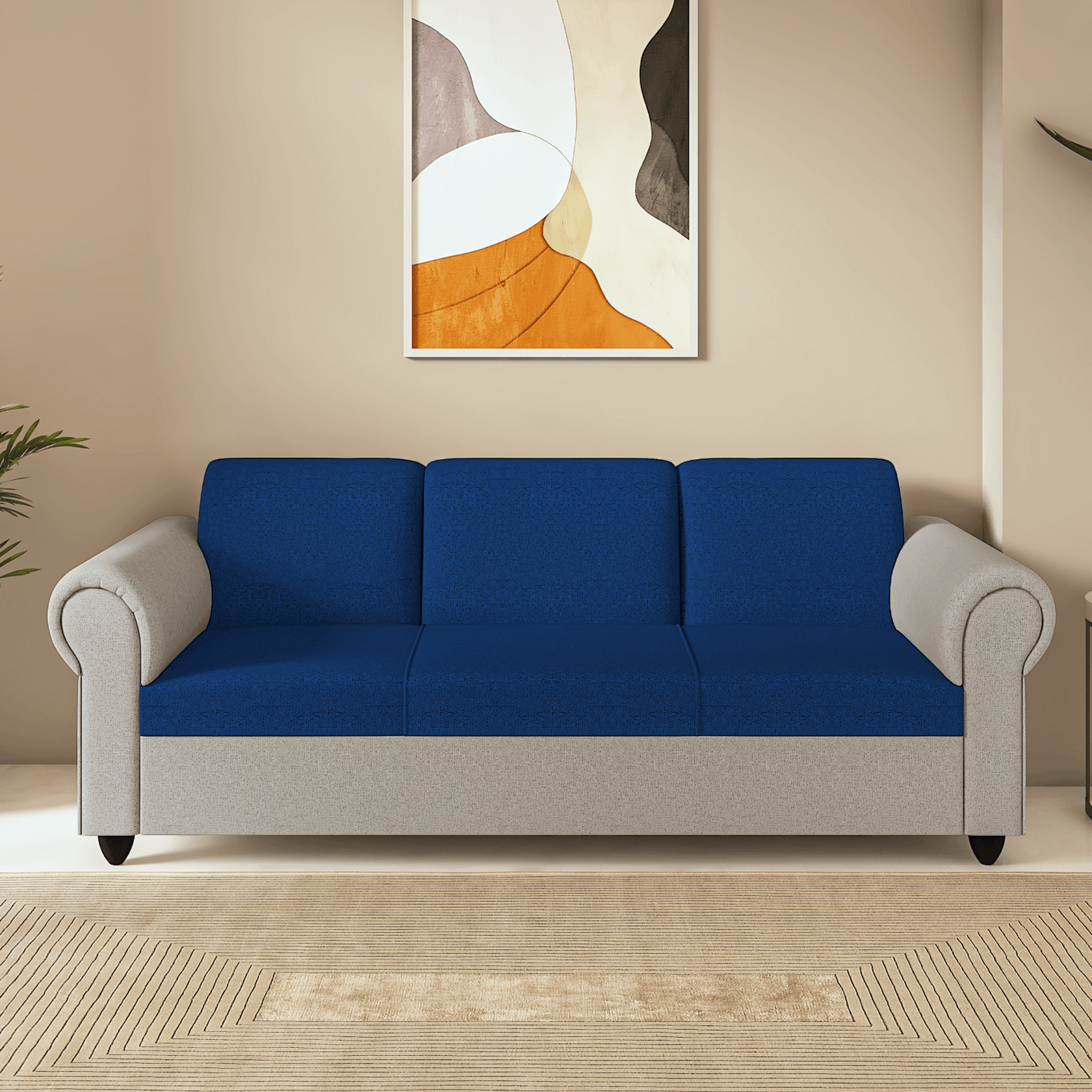 Snugy PU Foam And Gaze Spring Sofa Set - Ouch Cart