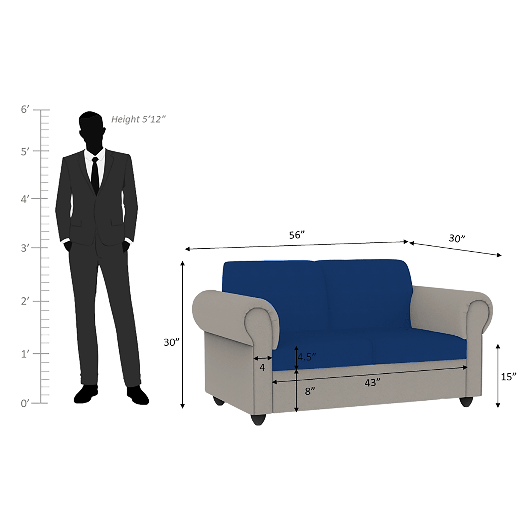 Snugy PU Foam And Gaze Spring Sofa Set - Ouch Cart