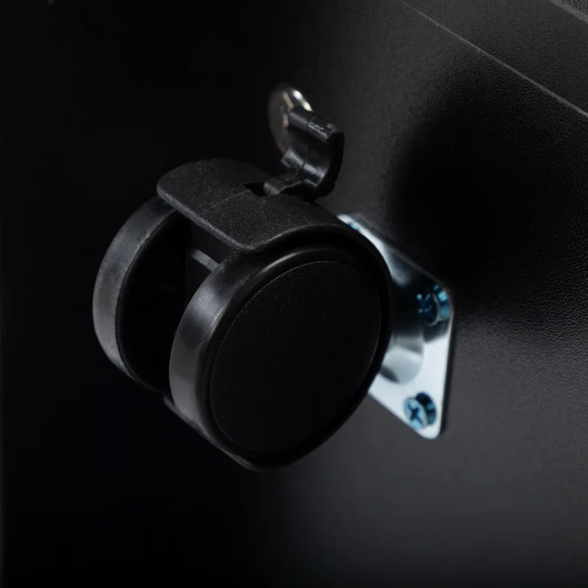 17.75" Modern Italian Beauty Storage Cabinet – Hairdressing Cart with 2 Hair Dryer Holders, Black