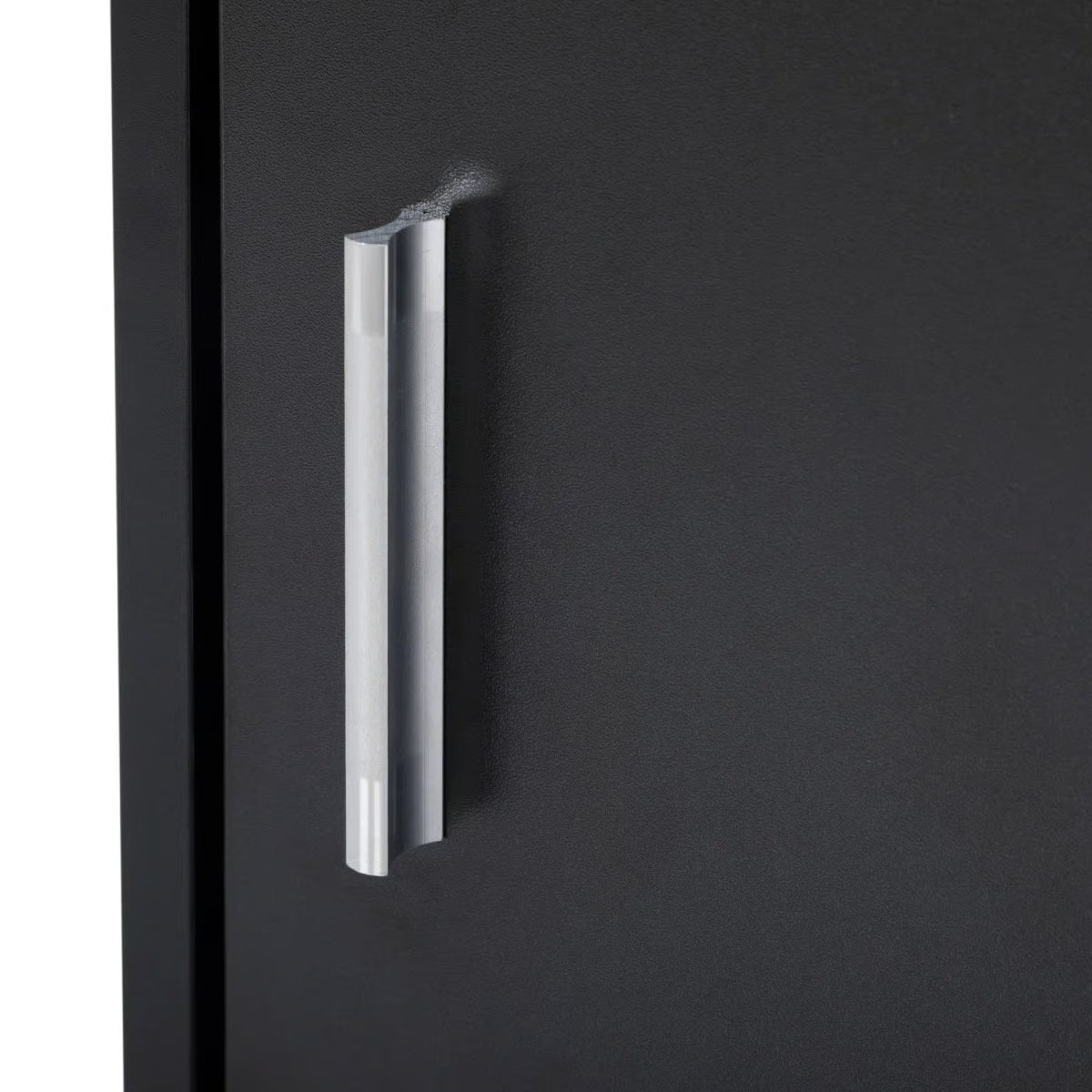 17.75" Modern Italian Beauty Storage Cabinet – Hairdressing Cart with 2 Hair Dryer Holders, Black- OUCH CART | Dressing table