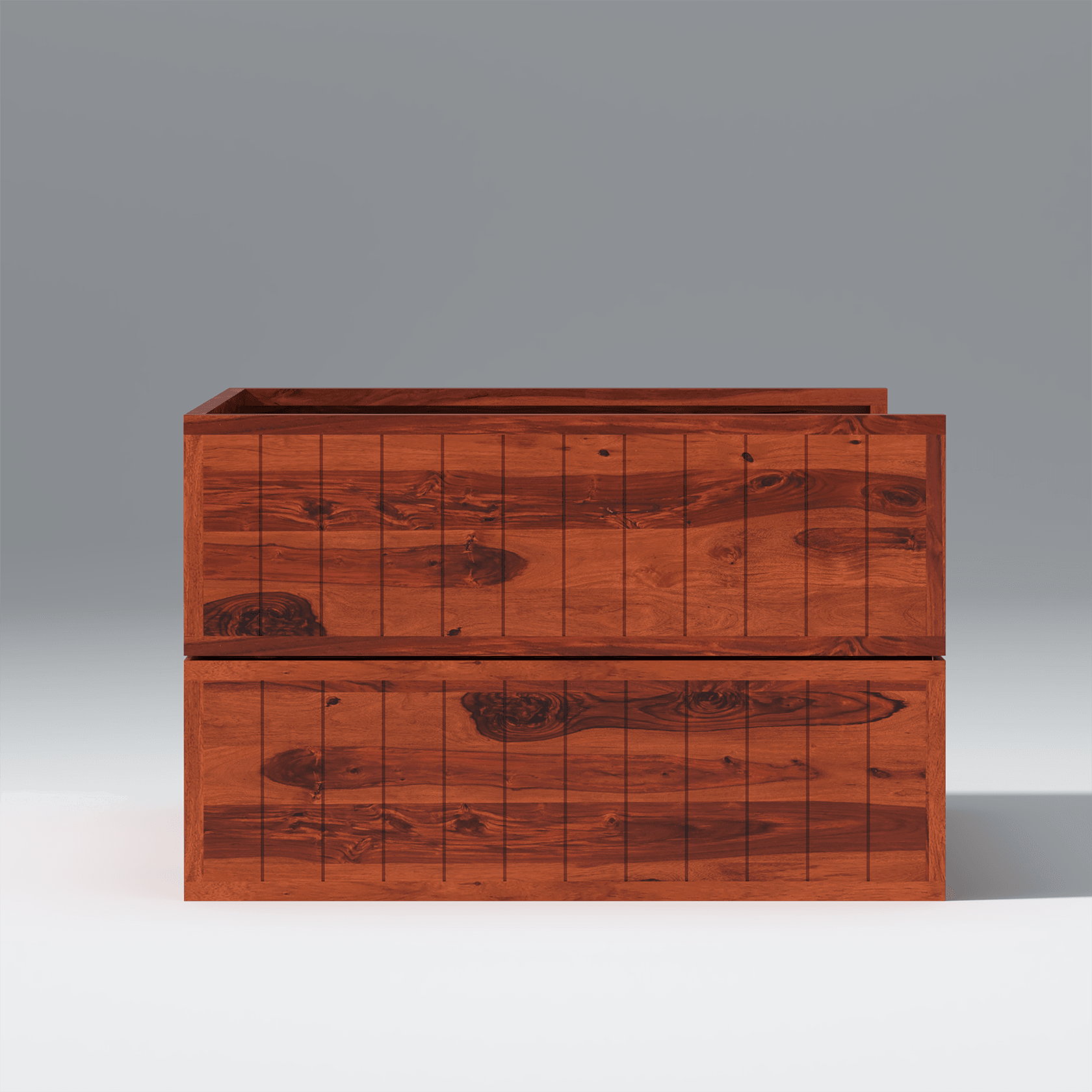 Plato Pod Sheesham Wood Sofa Cum Bed In Reddish Rosewood Color - Ouch Cart