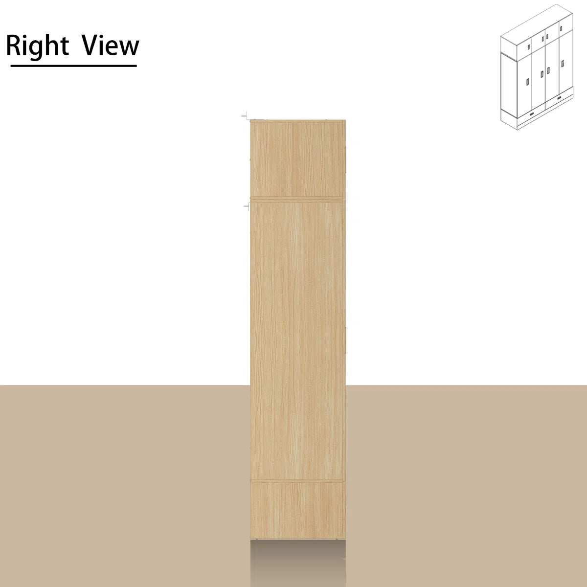 8-Door Wardrobe with 2 Drawers and Top Cabinet Functional Bedroom Storage