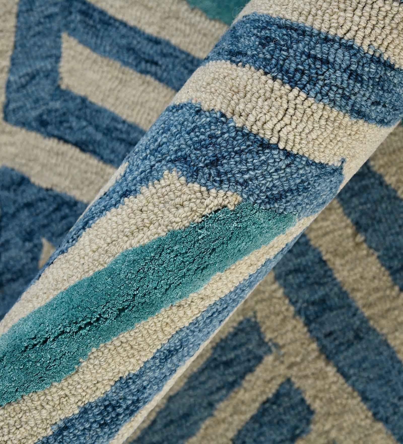 IVORY Wool & Viscose Canyan 4x6 Feet Hand-Tufted Carpet - Rug - Ouch Cart