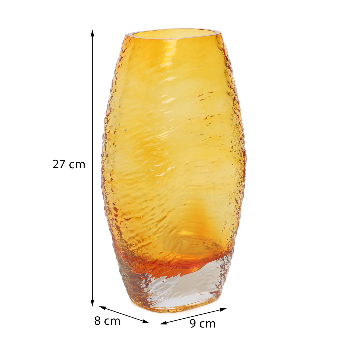 Solara Amber Crystal Vase Large - Ouchcart