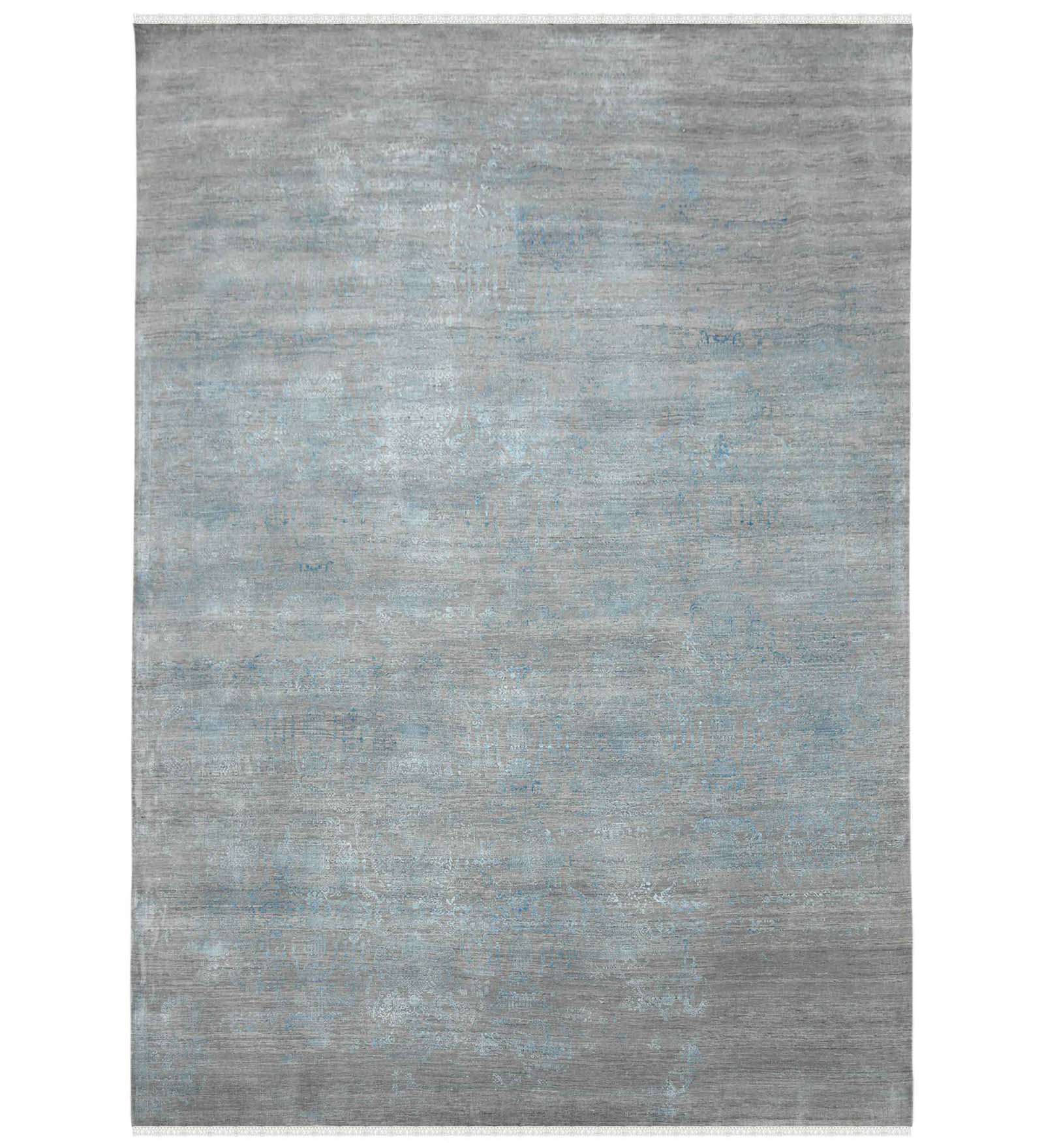 Pearl Transitional Pattern Hand Knotted Rectangle Anti-Skid Designer Carpet, Prayer Rug For Office Cabins, Small Living Spaces - 2'X3'