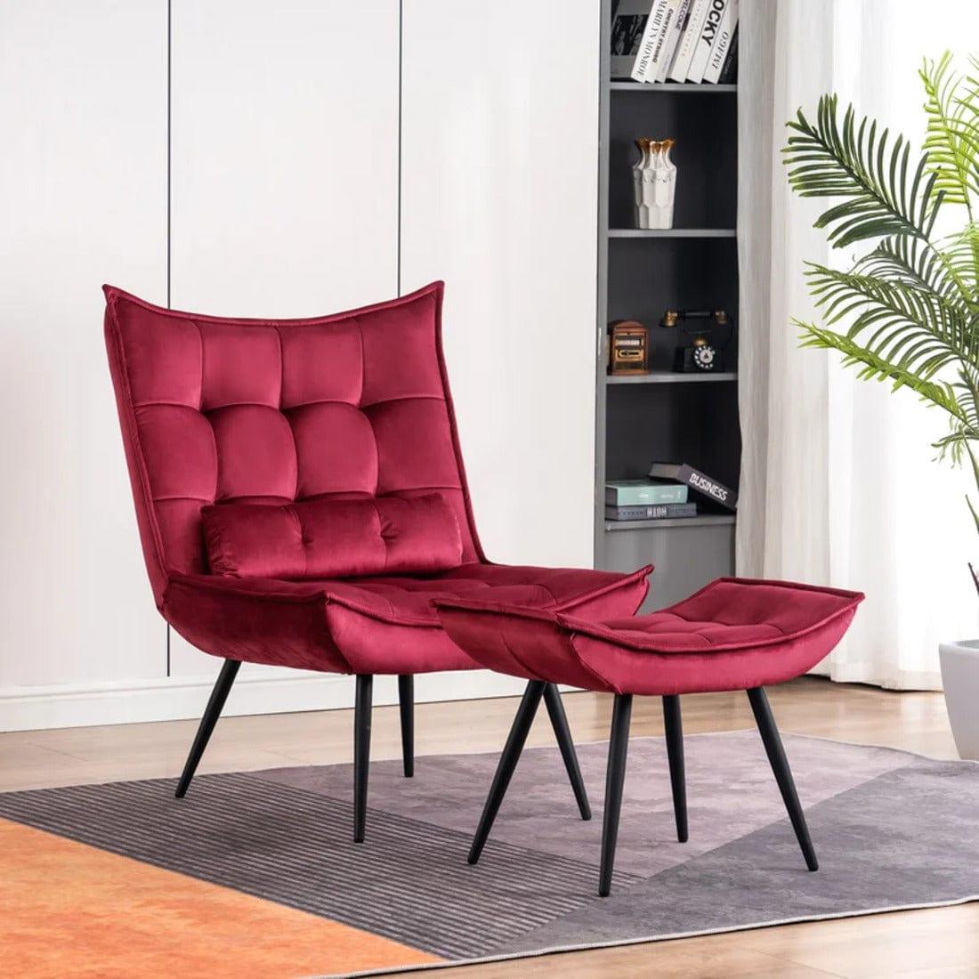 elroy accent chair with ottoman - Ouch Cart
