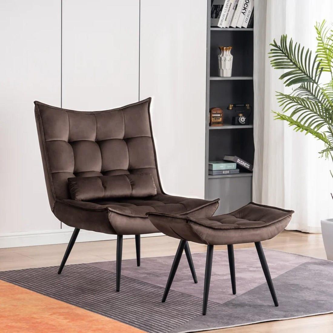 elroy accent chair with ottoman - Ouch Cart