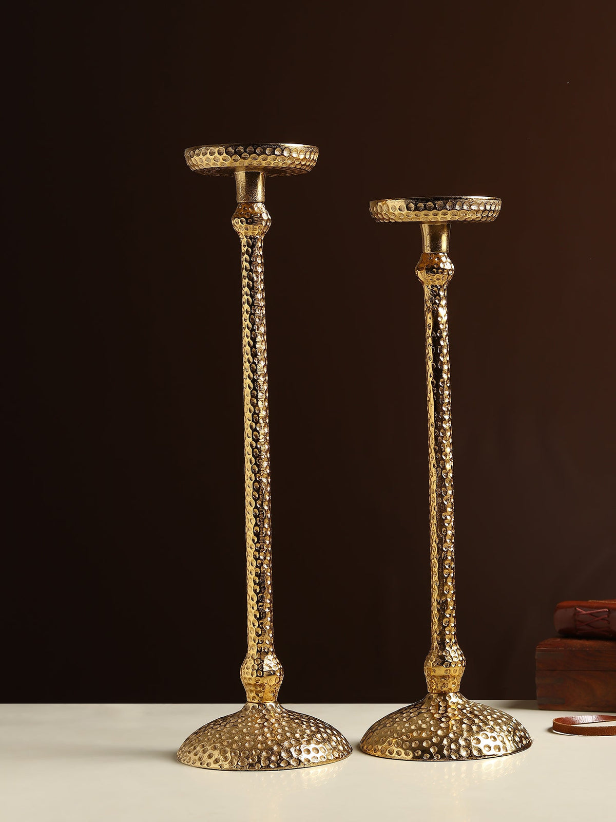 Harrington set of 2 candle holders M.M.I. OVERSEAS
