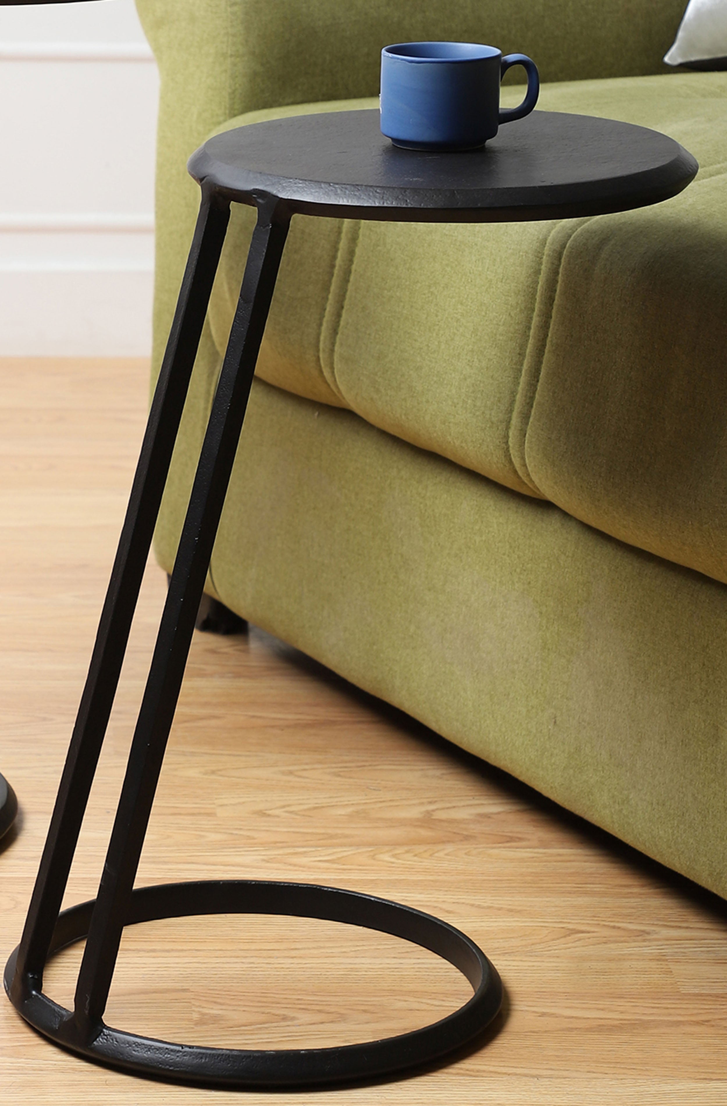Slanted Nesting Tables by Décor de Maison in Raw Antique Gold Finish small size