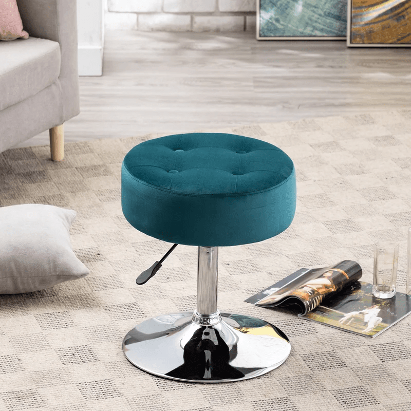 DERIA VANITY STOOL GREEN - Ouch Cart