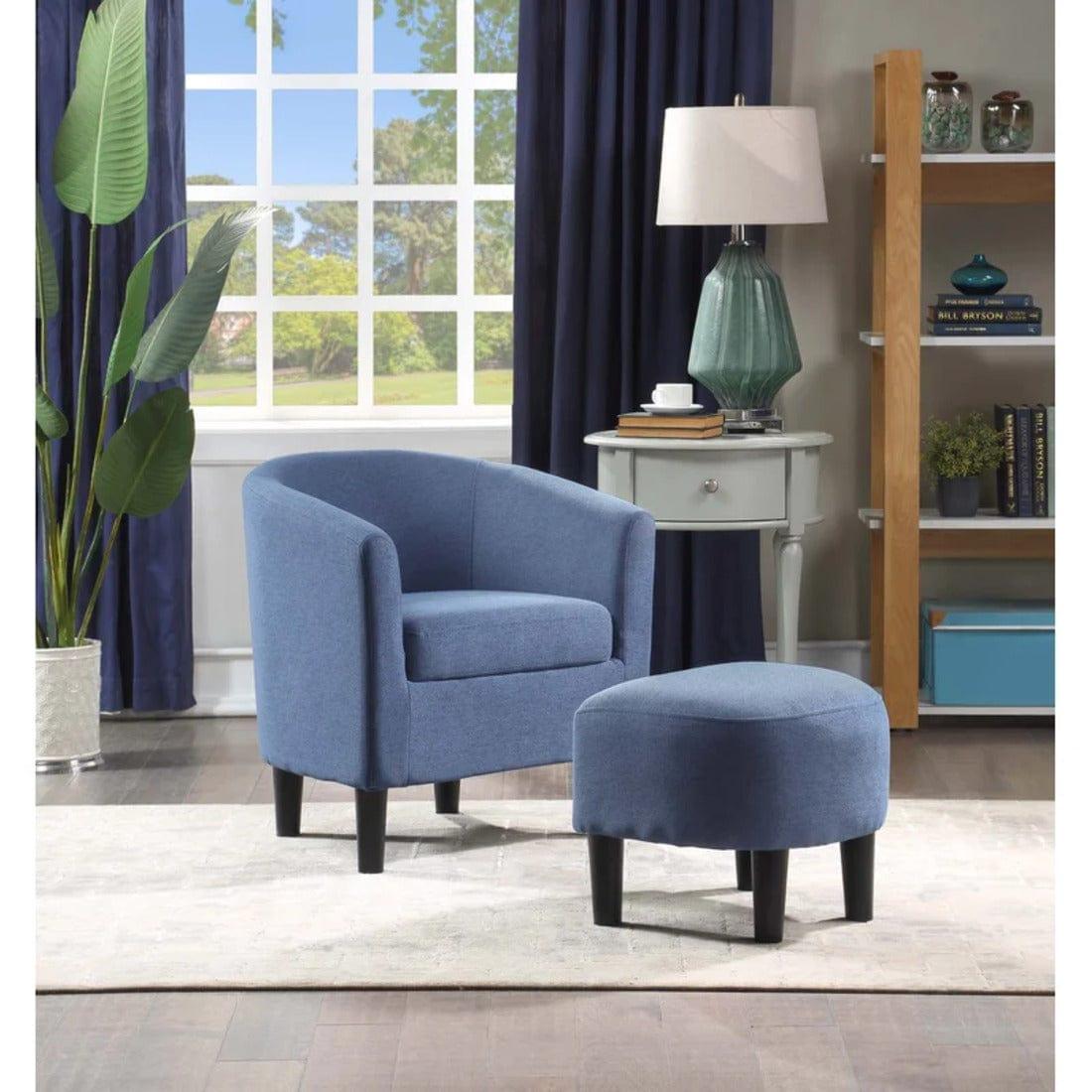 pitts accent chair with ottoman - Ouch Cart