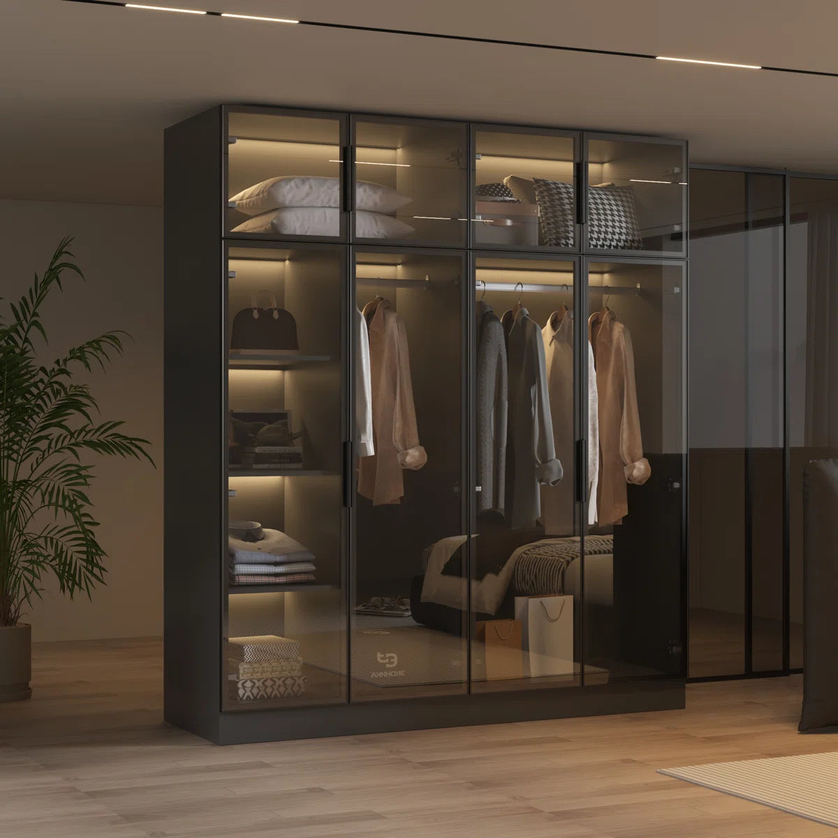 Caldeira Solid Wood Armoire – Contemporary Wardrobe for Bedroom-OUCH CART | Wardrobe