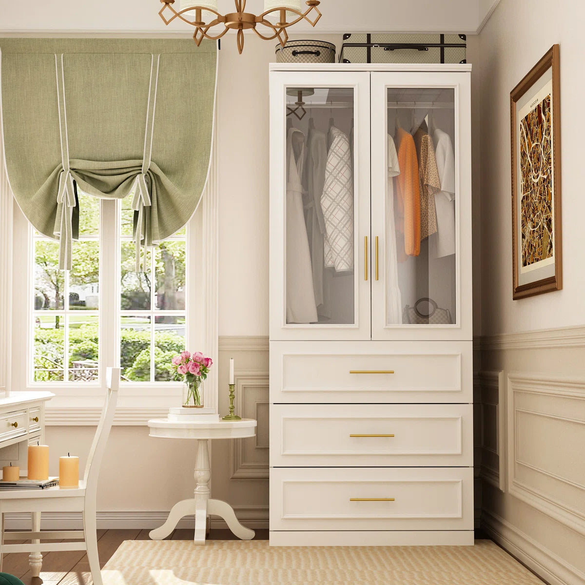 Durable Armoire Spacious Modern Bedroom Wardrobe-OUCH CART | Wardrobe
