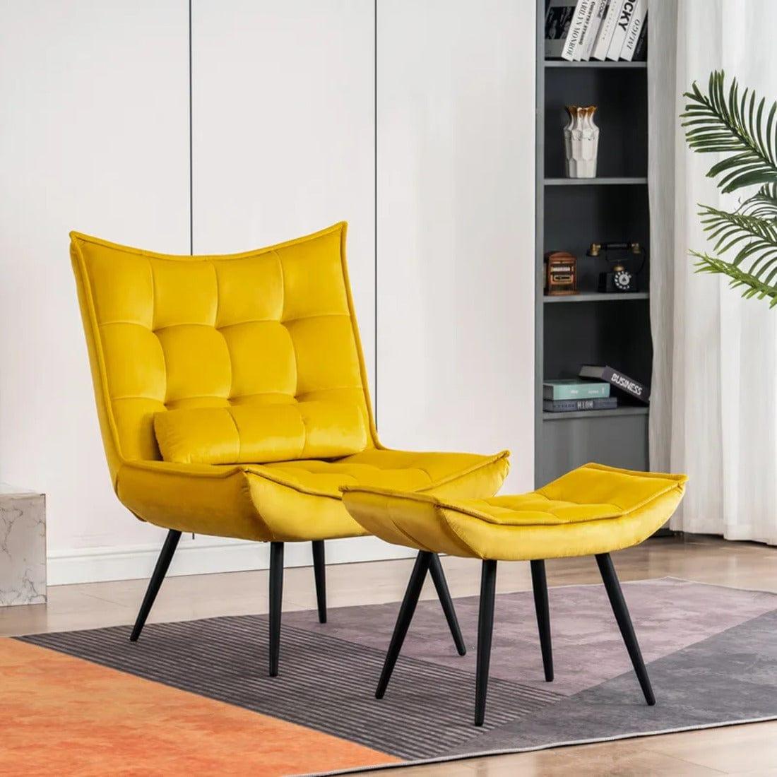 elroy accent chair with ottoman - Ouch Cart