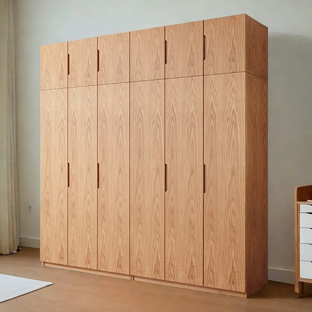 European style simple bedroom wardrobe (Set of 2)