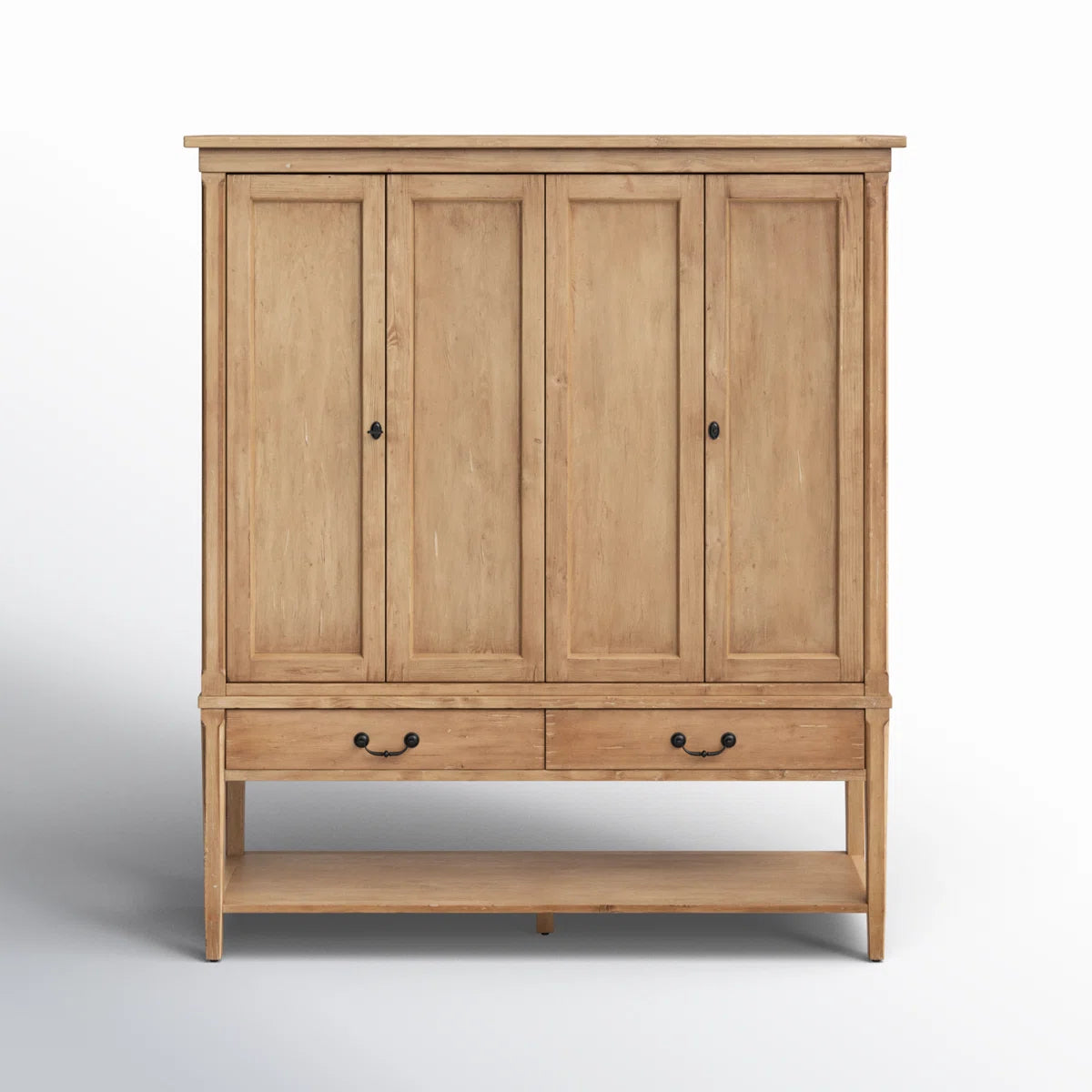 Annabel 4-Door Solid Wood Wardrobe Armoire Minimalist Stylish Storage