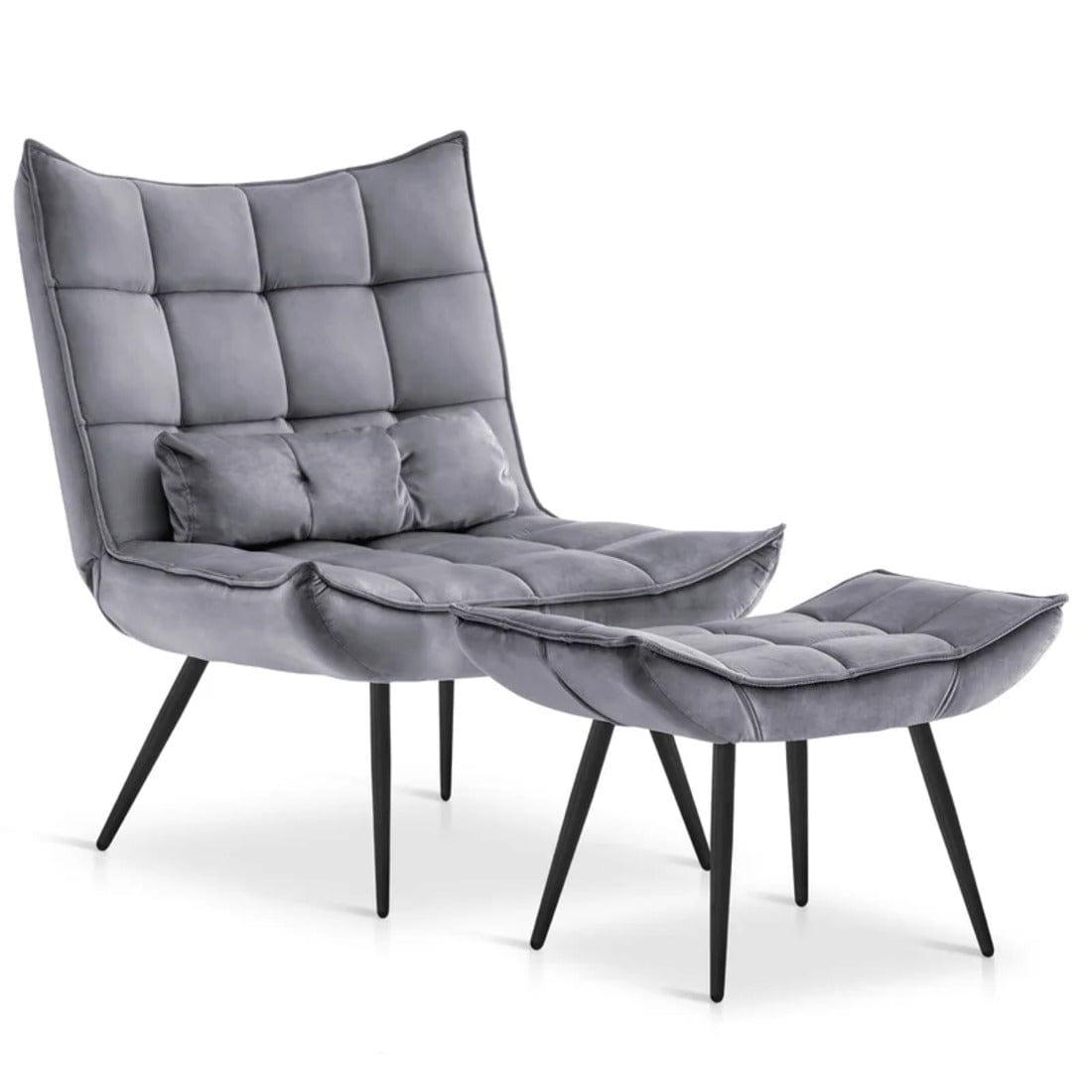 elroy accent chair with ottoman - Ouch Cart