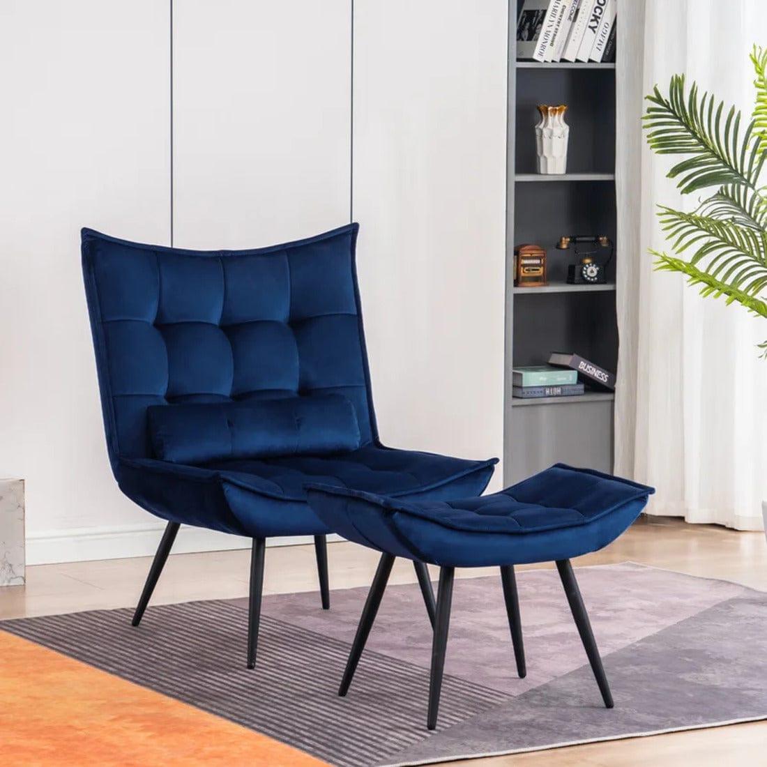 elroy accent chair with ottoman - Ouch Cart