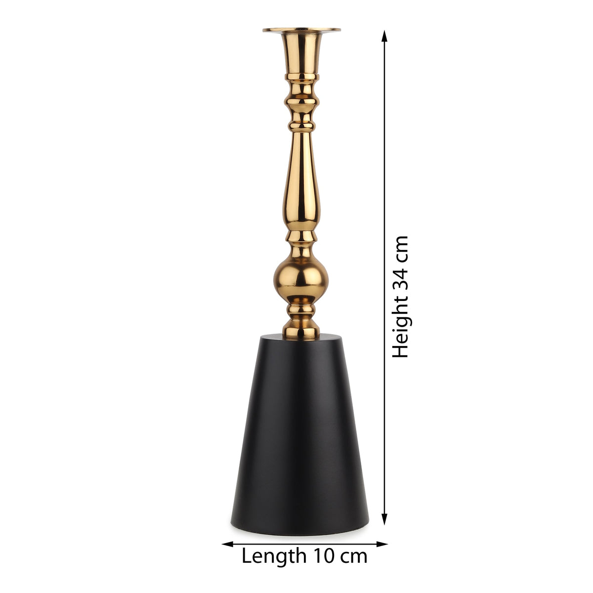 The Valora Candle Holders Gold Black Set M.M.I. OVERSEAS