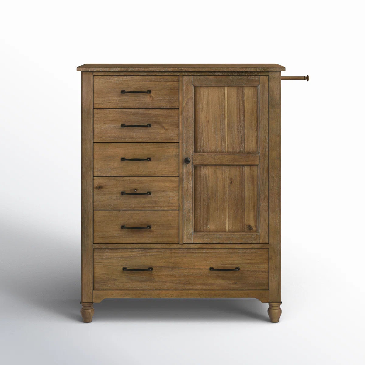 Edan Solid Wood Storage Armoire – Spacious Bedroom Wardrobe-OUCH CART | Wardrobe