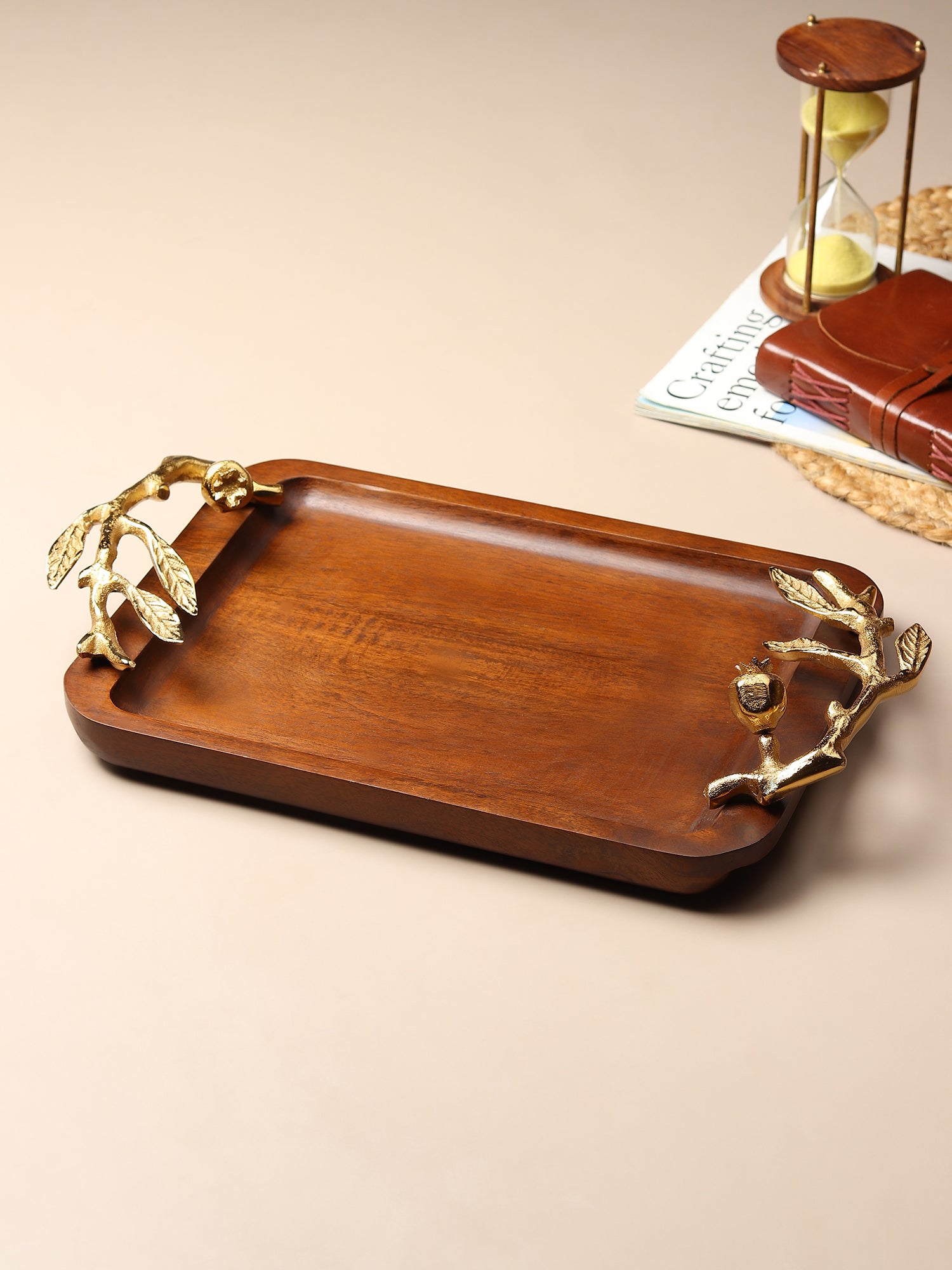 Pomegranate tray gold