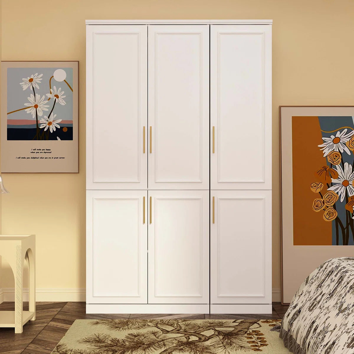 Sandhurst 74.9'' H 6-Door Wardrobe Armoire with 2 Hanging Rods