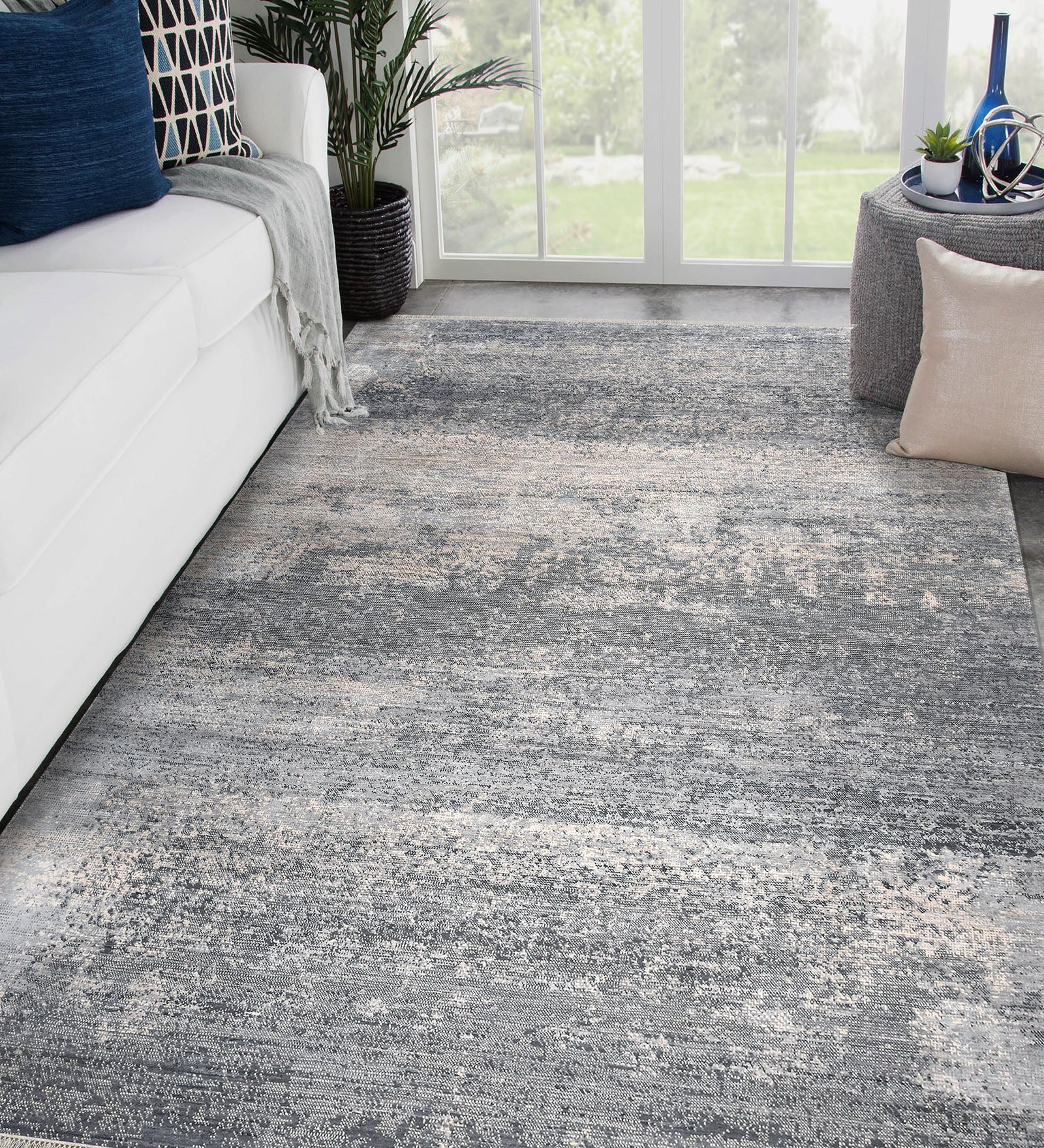Dazzle Modern Pattern Hand Knotted Rectangle Anti-Skid Designer Carpet, Prayer Rug For Office Cabins, Small Living Spaces - 2'x3'