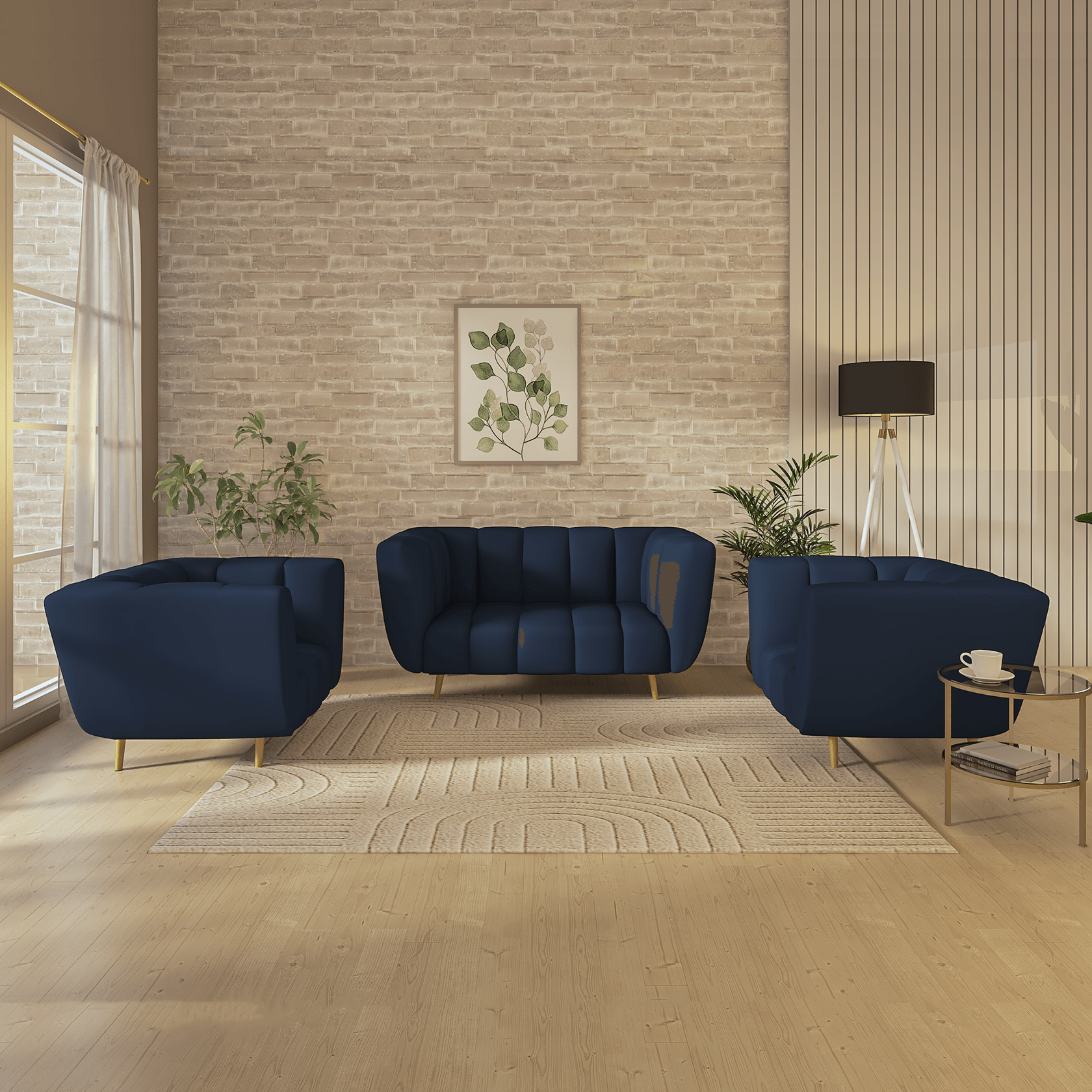 Mushy High Density Foam Sofa Set - Ouch Cart