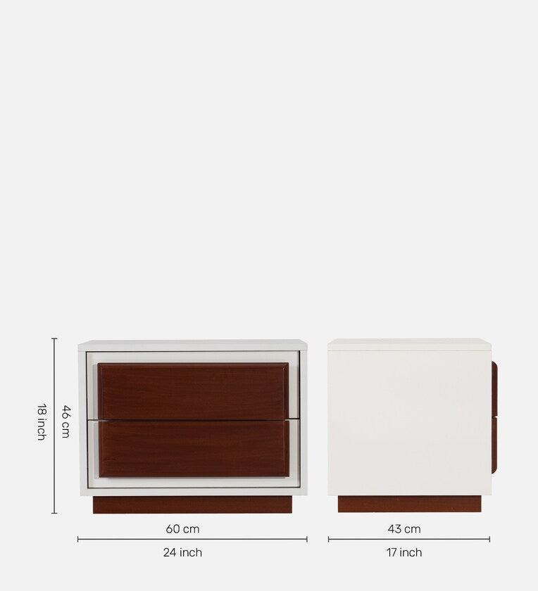 Bedside Table in Frosty White Colour - Ouch Cart