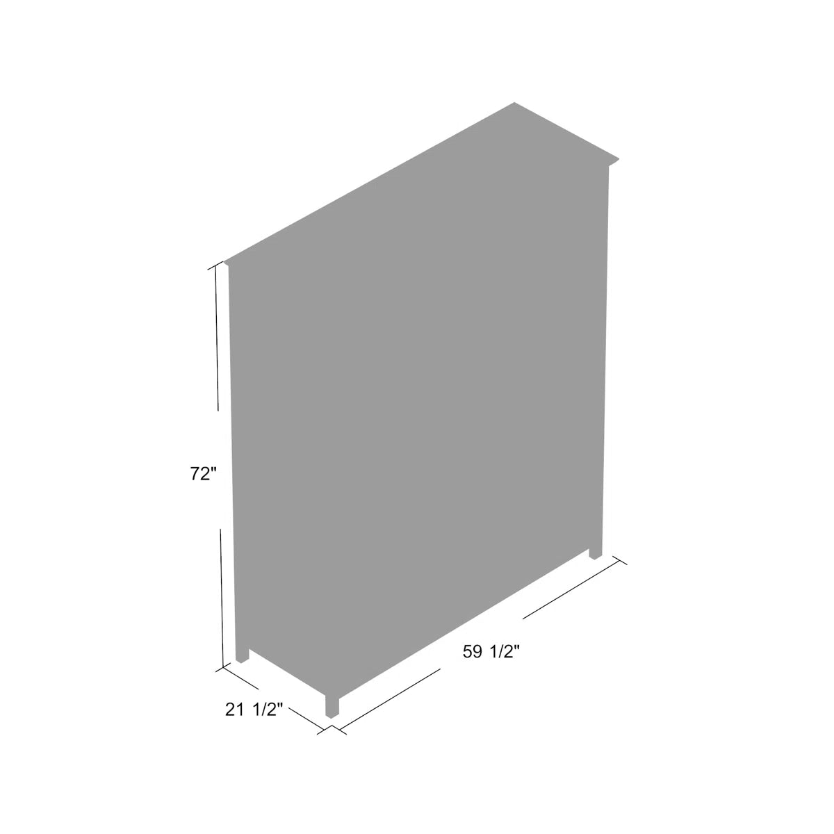 Contemporary Shaker Solid Wood Wardrobe Armoire-OUCH CART | Wardrobe