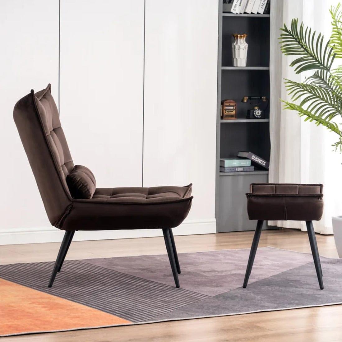 elroy accent chair with ottoman - Ouch Cart