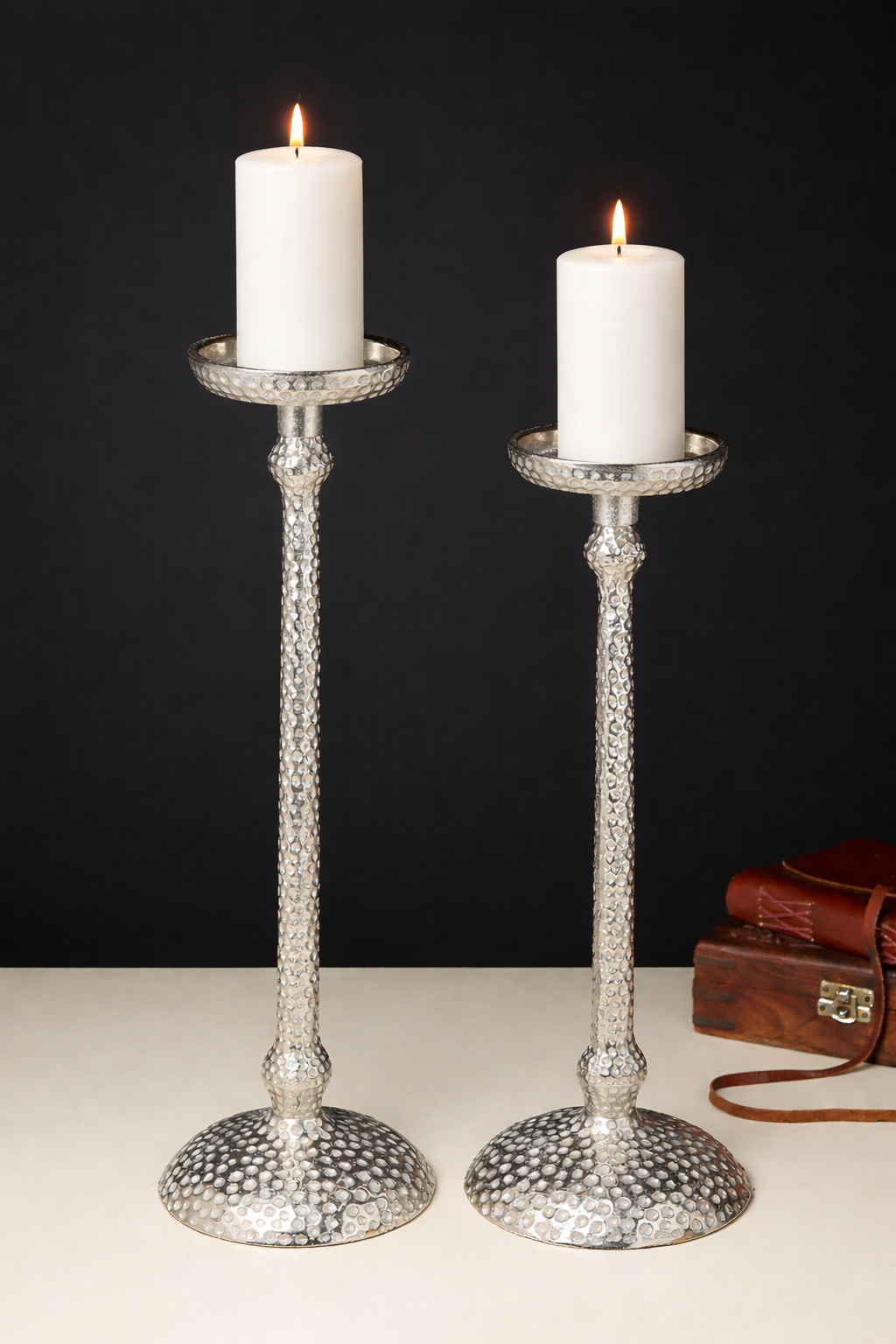 Harrington set of 2 candle holders M.M.I. OVERSEAS