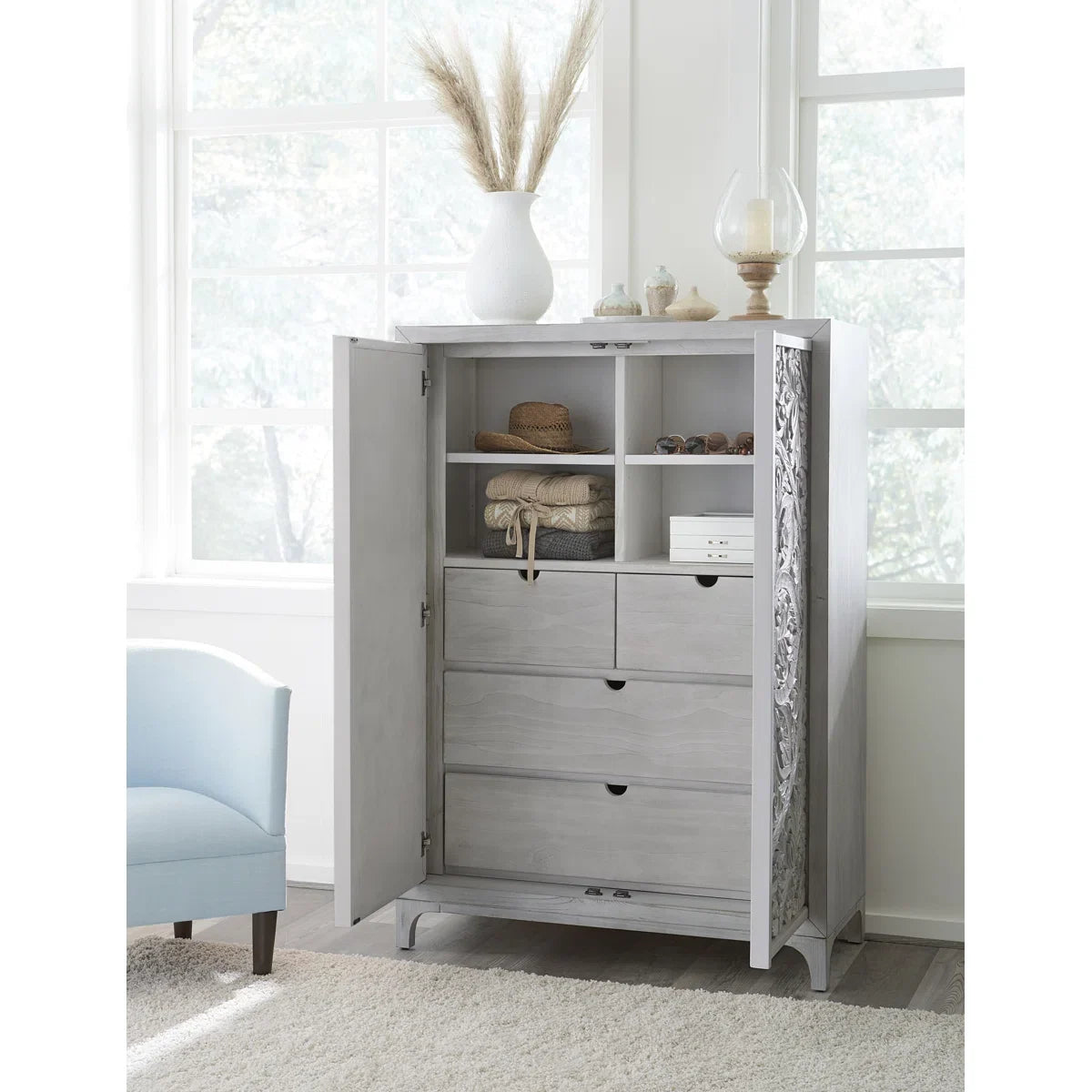 Modern Armoire Wardrobe Closet – Spacious Bedroom Storage Cabinet with Doors| almari | amirah | Cupboard| Wood Cupboard