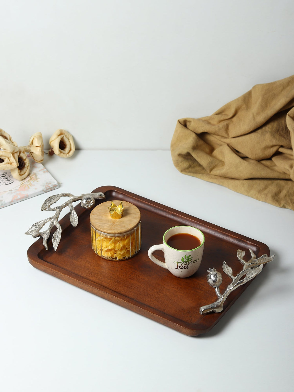 Pomegranate tray gold M.M.I. OVERSEAS