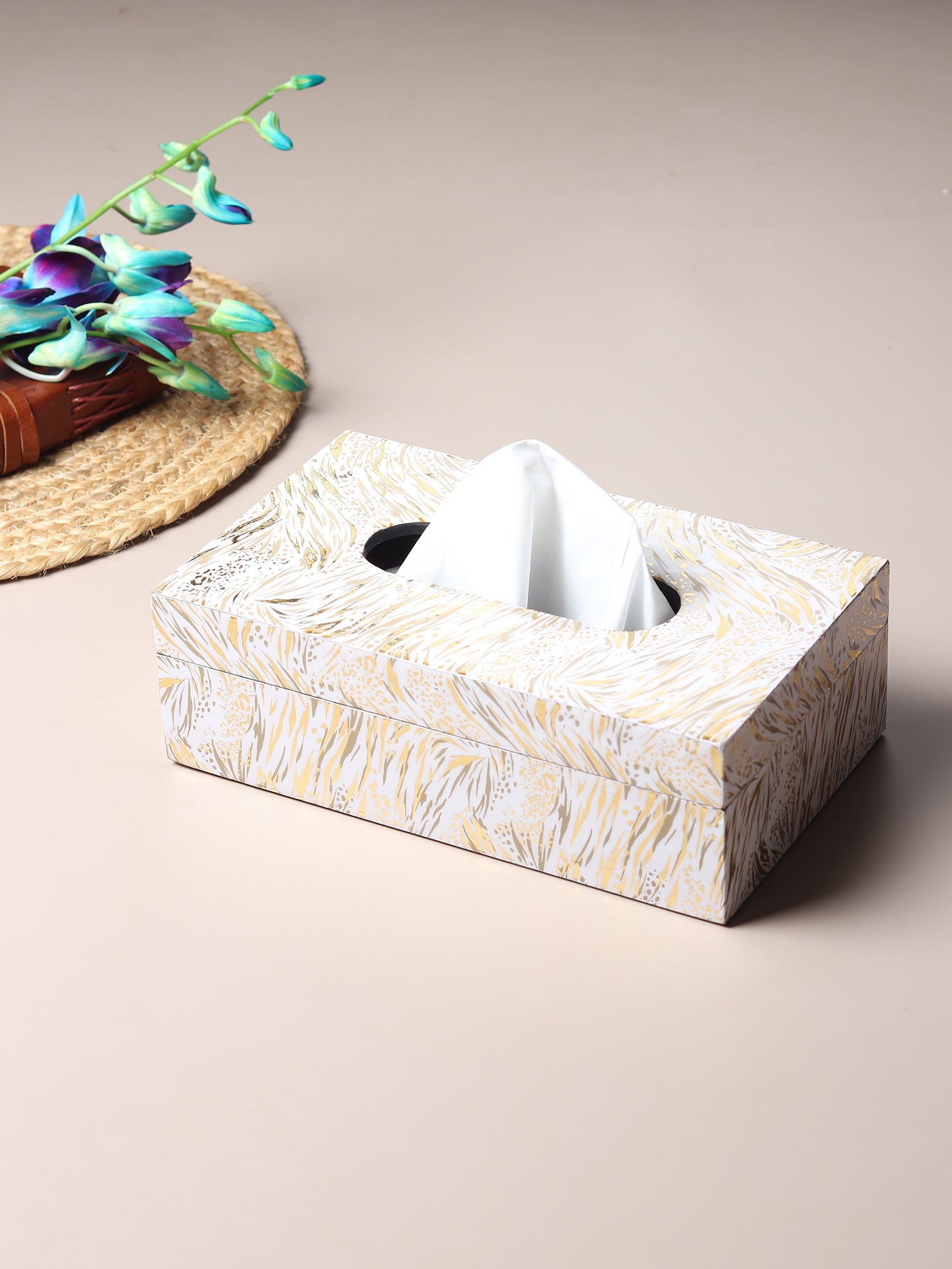Zivra Gold Tissue Box - Ouchcart