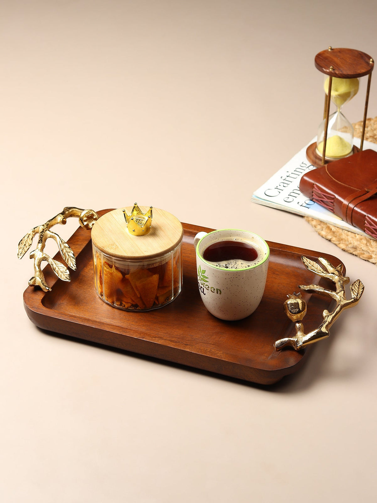 Pomegranate tray gold M.M.I. OVERSEAS