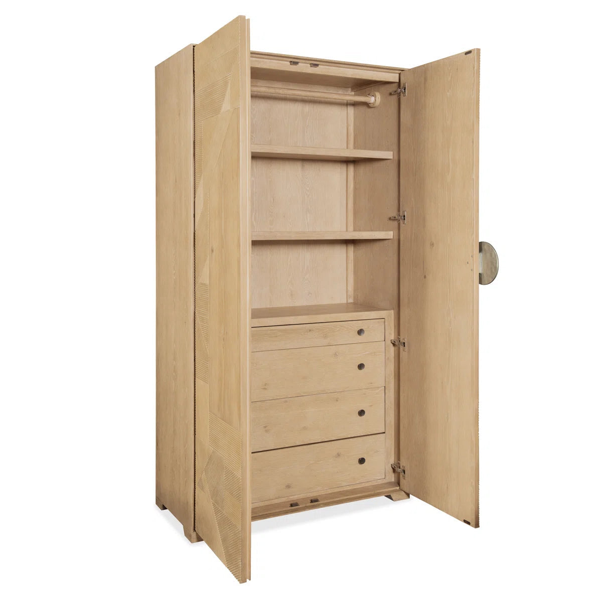 Retreat Wooden Armoire – Stylish Bedroom Wardrobe Cabinet OUCH CART