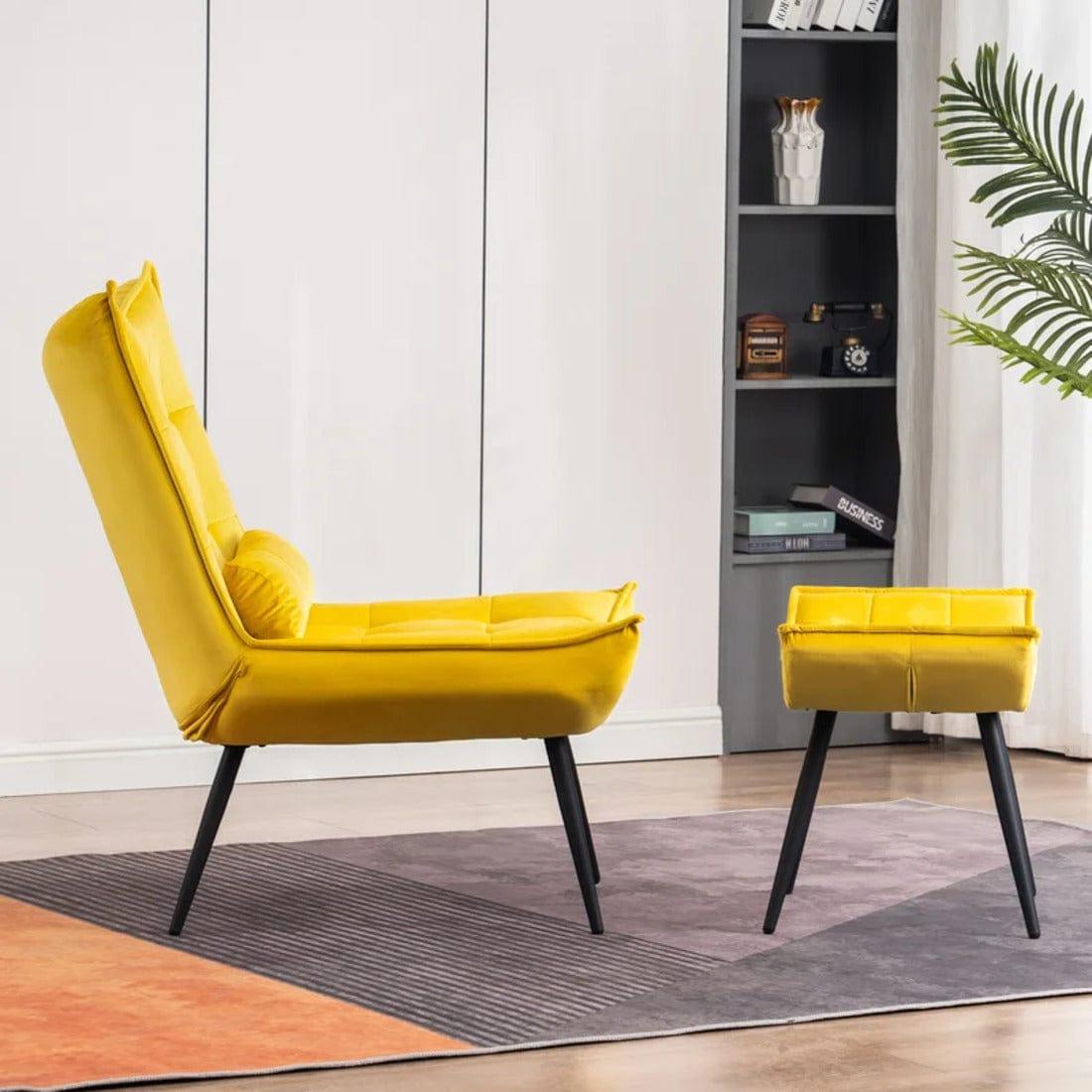 elroy accent chair with ottoman - Ouch Cart